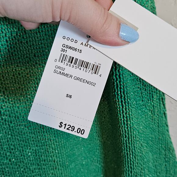 Good American Always Fits Sculpt Cover Up Dress Summer Green Plus 2x 3x Vacation - Picture 5 of 9